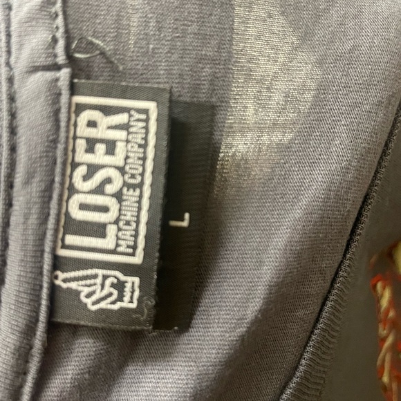 LOSER  MACHINE COMPANY- Gray Graphic T-Shirt/Unisex/Large. - Picture 4 of 4